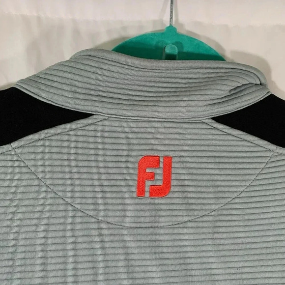 Footjoy Jacket Men's Large Grey 1/4 Zip Long Sleeve Brookridge Golf Pullover - Picture 11 of 12